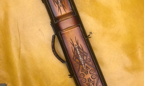 tribal5 custom leather pool cue case13